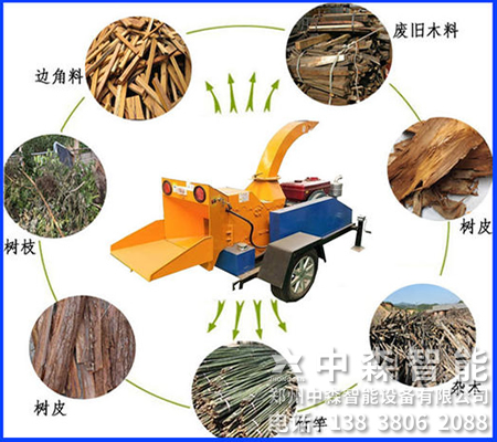 樹枝切碎機、大型園林切碎機、園林綠化粉碎機